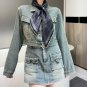 . Chanel 25s Grand Palace Silk Scarf18mm top-level silk double-sided same color scarf_885