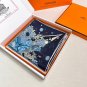 . Hermes flagship 90 square scarfHand rolled twill silk square scarf (100% mulberry s
