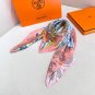 . Hermes flagship 90 square scarfHand rolled twill silk square scarf (100% mulberry s_2831