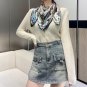 . Silk Scarf Adventure 90cm Square Scarf Hermes~Hand rolled twill silk square scarf