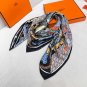 . Silk Scarf Adventure 90cm Square Scarf Hermes~Hand rolled twill silk square scarf
