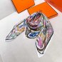 . Silk Scarf Adventure 90cm Square Scarf Hermes~Hand rolled twill silk square scarf_46