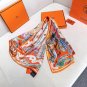. Silk Scarf Adventure 90cm Square Scarf Hermes~Hand rolled twill silk square scarf_47