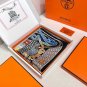 . Silk Scarf Adventure 90cm Square Scarf Hermes~Hand rolled twill silk square scarf_4837