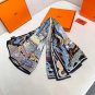 . Silk Scarf Adventure 90cm Square Scarf Hermes~Hand rolled twill silk square scarf_4837