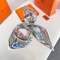 . Silk Scarf Adventure 90cm Square Scarf Hermes~Hand rolled twill silk square scarf_4838