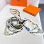 . Sweet Saddle 90 Square TowelHand rolled twill silk square scarf (100% mulberry silk_2934