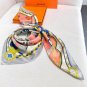 . Sweet Saddle 90 Square TowelHand rolled twill silk square scarf (100% mulberry silk_2935