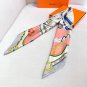 . Sweet Saddle 90 Square TowelHand rolled twill silk square scarf (100% mulberry silk_2935