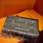 0 [LV] official website new couple style Paris Fashion Show double-sided cashmere scarf_3552