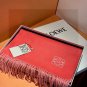 0 2024 Lv Explosive Classic Four Leaf Clover Double sided Jacquard Explosive Scarf!!! A_246