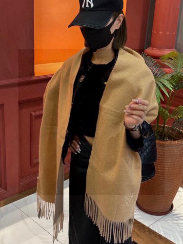 0 2024 Lv Explosive Classic Four Leaf Clover Double sided Jacquard Explosive Scarf!!! A_2132