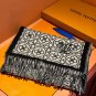 0 2024 Lv Explosive Classic Four Leaf Clover Double sided Jacquard Explosive Scarf!!! A_5072