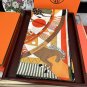 0 2030 High Quality Hermes King's Tiger Carousel 90CM Silk Scarf [Rose]Under the retr