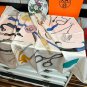 0 2030 Latest HERMES Heavy [Celebration] [Accompanying] Square scarf [Lips] Sleek and f