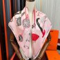 0 2030 Latest HERMES Heavy [Celebration] [Accompanying] Square scarf [Lips] Sleek and f_5114