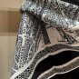 0 Dior Paris Map Gold Size 110 110Double sided same color velvet handkerchiefS_213