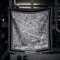 0 Dior Paris Map Gold Size 110 110Double sided same color velvet handkerchiefS_213