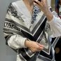 0 Dior  Paris Map Gold Size 110  110Double sided same color velvet handkerchiefS_995