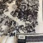 0 Dior Paris Map Gold Size 110 110Double sided same color velvet handkerchiefS_995