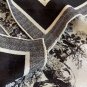 0 Dior Paris Map Gold Size 110 110Double sided same color velvet handkerchiefS_995