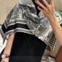 0 Dior  Paris Map Gold Size 110  110Double sided same color velvet handkerchiefS_999