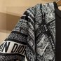 0 Dior Paris Map Gold Size 110 110Double sided same color velvet handkerchiefS_3491