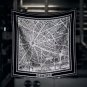 0 Dior Paris Map Gold Size 110 110Double sided same color velvet handkerchiefS_7436