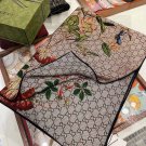 0 Gucci Double sided Two tone Floral Cashmere Scarf~Super uplifting! Advanced femininit_7395