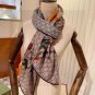 0 Gucci Double sided Two tone Floral Cashmere Scarf~Super uplifting! Advanced femininit_7395