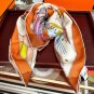 0 Hermes official website synchronized handmade rolled edge silk handkerchief [proud] T_5130