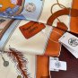 0 Hermes official website synchronized handmade rolled edge silk handkerchief [proud] T_5130