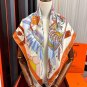 0 Hermes official website synchronized handmade rolled edge silk handkerchief [proud] T_5130