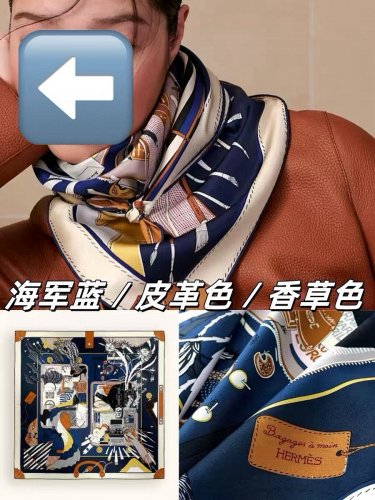 0 Hermes official website synchronized handmade rolled edge silk handkerchief [proud] T_5131