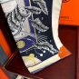 0 Hermes official website synchronized handmade rolled edge silk handkerchief [proud] T_5131