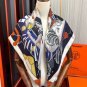 0 Hermes official website synchronized handmade rolled edge silk handkerchief [proud] T_5131