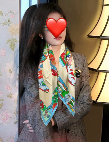 0 High Version 2025 HERMES Heavy [Celebration] A must-have square scarf for ladies and_5167