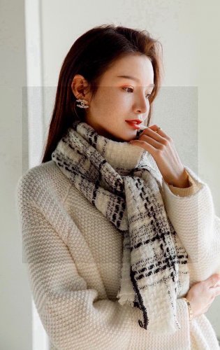 0 New Chanel Annual Most Beautiful [Double C Weaving plaid shawl] Exclusive channel ori_3578