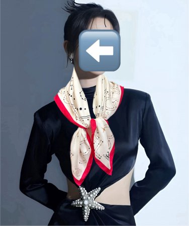 0 New Chanel The 2025 Constellation Square Scarf is made of exquisite handmade twill