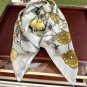 0 New Gucci Flower Scarf Exquisite Hand Curled Silk Twill [Celebration] Glossy and Sm