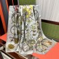 0 New Gucci Flower Scarf Exquisite Hand Curled Silk Twill [Celebration] Glossy and Sm