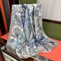 0 New Gucci Flower Scarf Exquisite Hand Curled Silk Twill [Celebration] Glossy and Sm_4615