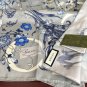 0 New Gucci Flower Scarf Exquisite Hand Curled Silk Twill [Celebration] Glossy and Sm_4615