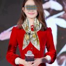 0 New Gucci Flower Scarf Exquisite Hand Curled Silk Twill [Celebration] Glossy and Sm_6509