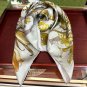 0 New Gucci Flower Scarf Exquisite Hand Curled Silk Twill [Celebration] Glossy and Sm_6509