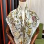 0 New Gucci Flower Scarf Exquisite Hand Curled Silk Twill [Celebration] Glossy and Sm_6509