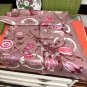 0 New Gucci Flower Scarf Exquisite Hand Curled Silk Twill [Celebration] Glossy and Sm_6510