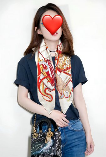 0 new Herm &Atilde;&uml; s [Whiplash Dance Line Edition] 90 square scarf creation originated from_4079