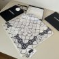 0 Original Small Fragrance 90cm Silk Square Towel, Camellia. Top grade twill silk mater_5725