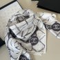 0 Original Small Fragrance 90cm Silk Square Towel, Camellia. Top grade twill silk mater_5725